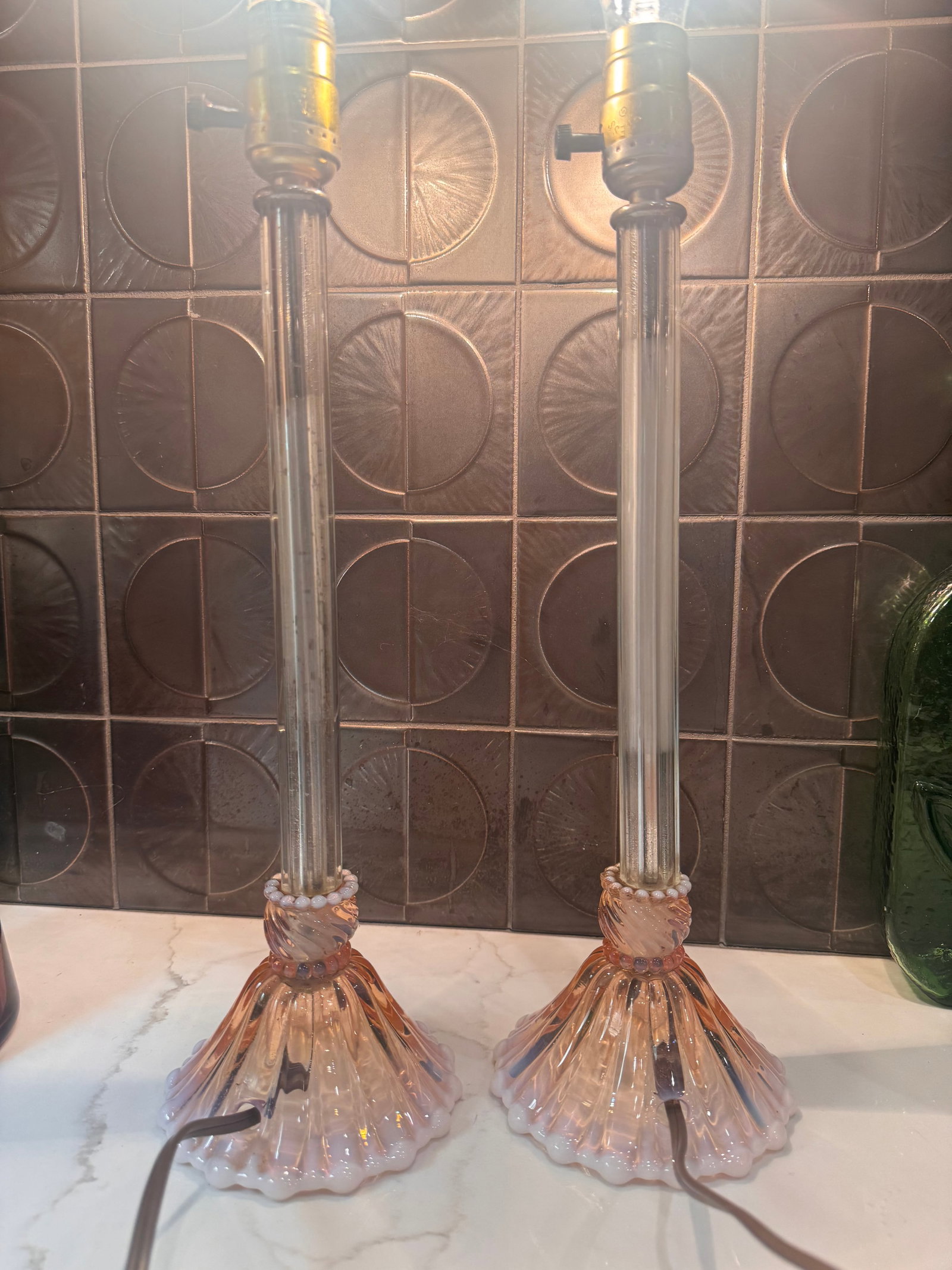 1920s Pair of Stunning, Antique / Art Deco Candlestick Lamps - 17