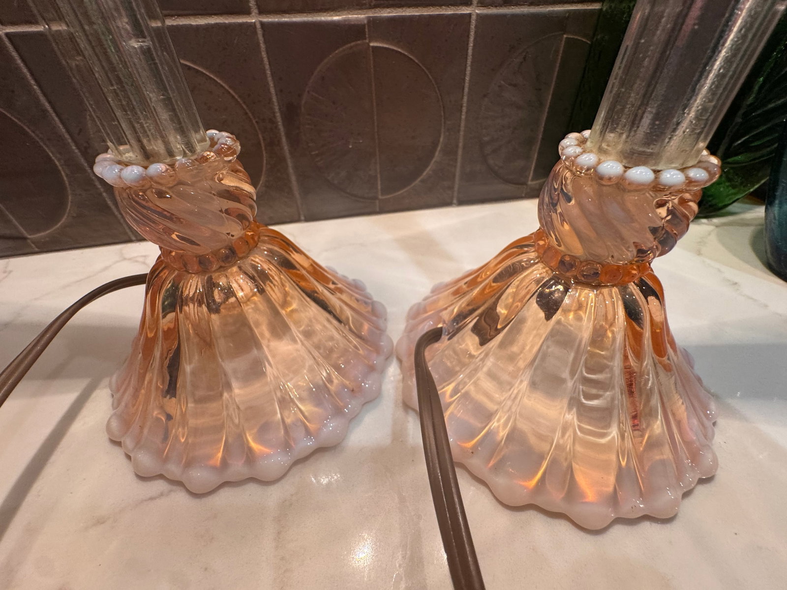 1920s Pair of Stunning, Antique / Art Deco Candlestick Lamps - 3