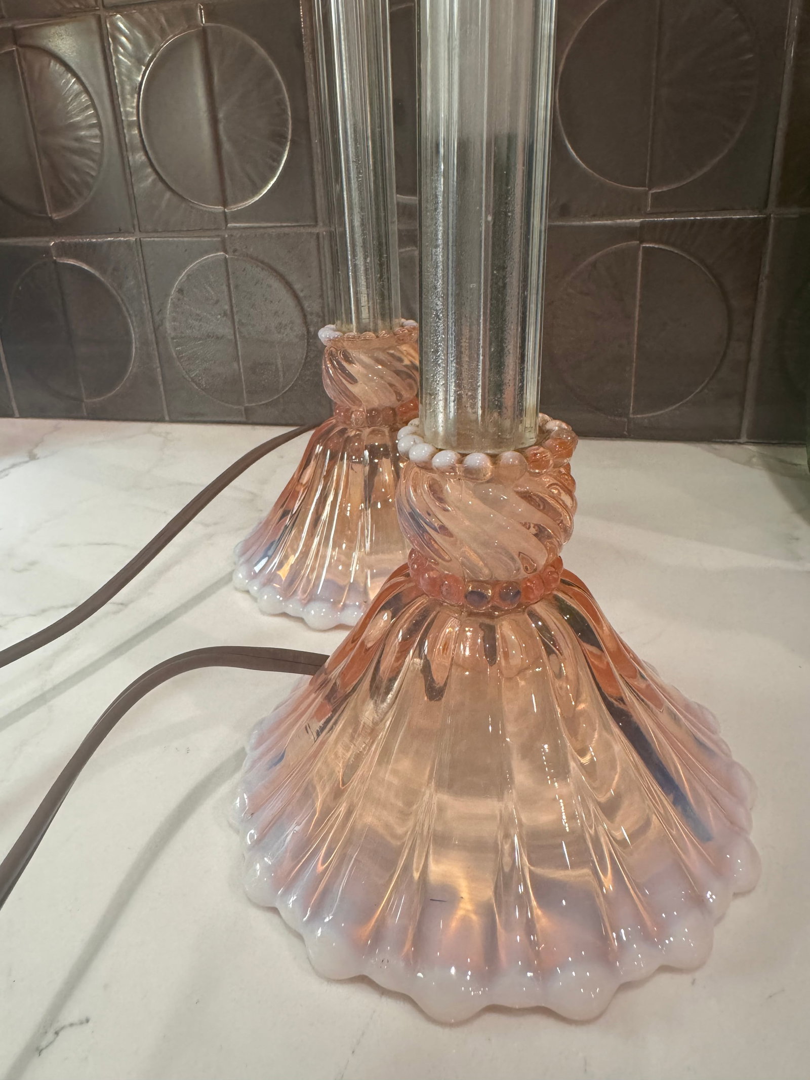 1920s Pair of Stunning, Antique / Art Deco Candlestick Lamps - 4