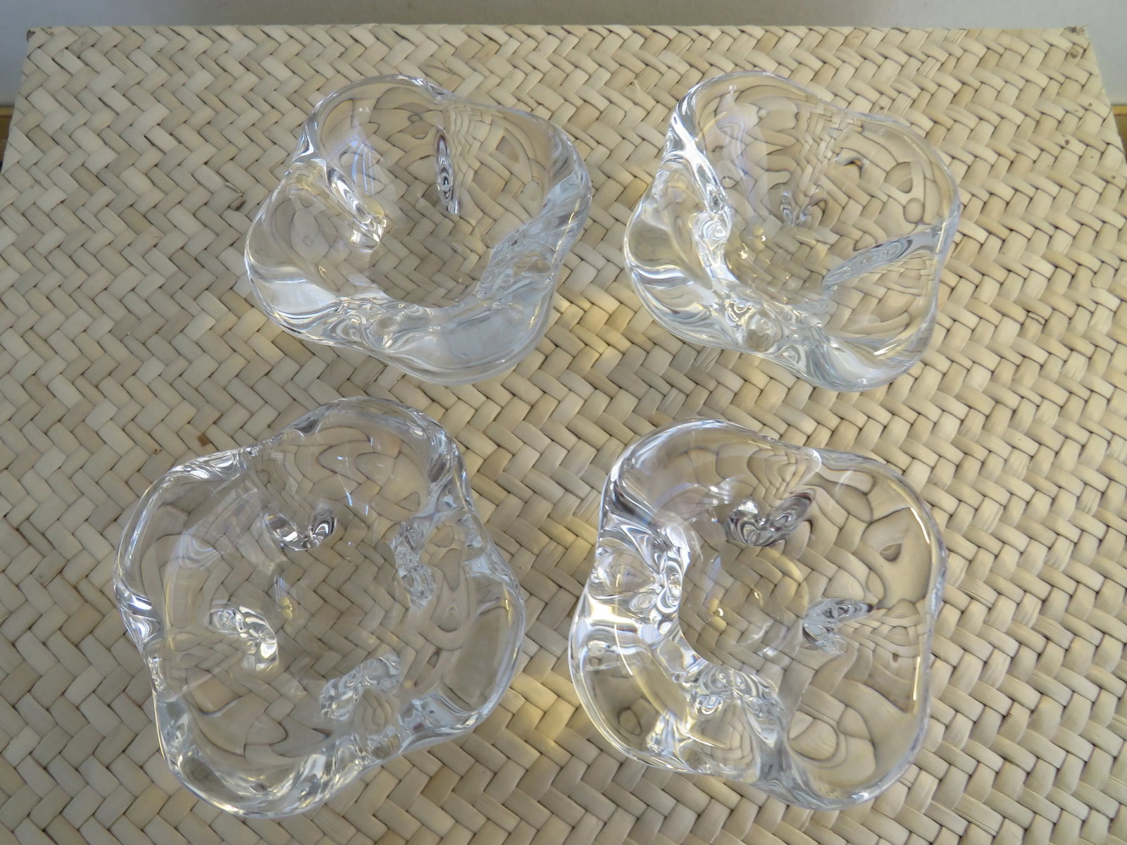 Mid-Century Baccarat Crystal France Salt Cellars - Set of 4 in Original Box - 5