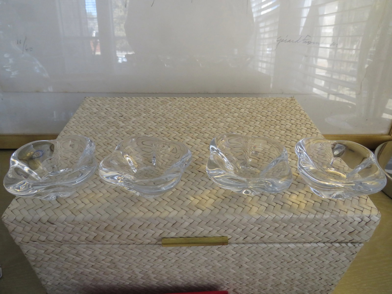 Mid-Century Baccarat Crystal France Salt Cellars - Set of 4 in Original Box - 7