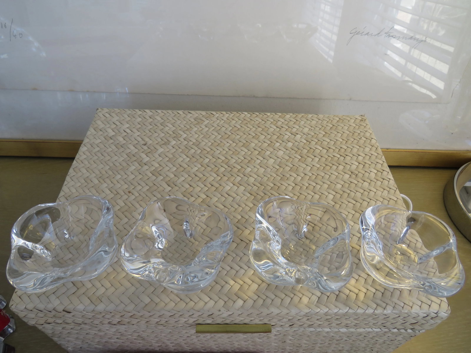 Mid-Century Baccarat Crystal France Salt Cellars - Set of 4 in Original Box - 8