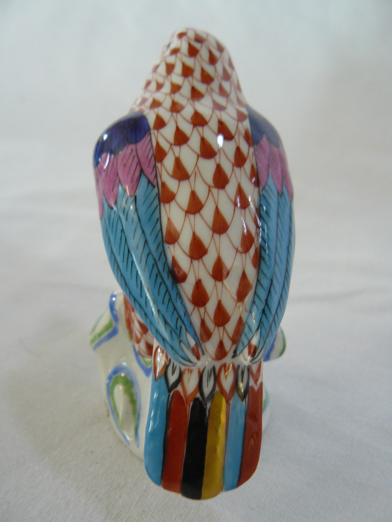 Herend Red Fishnet Parrot, No Longer Manufactured - 5