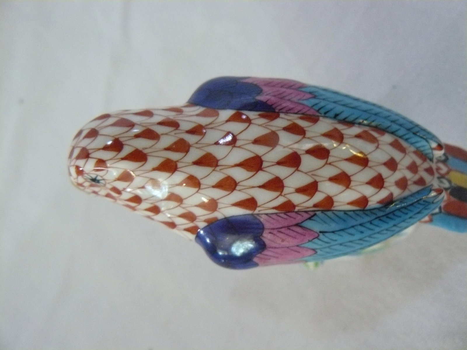 Herend Red Fishnet Parrot, No Longer Manufactured - 8