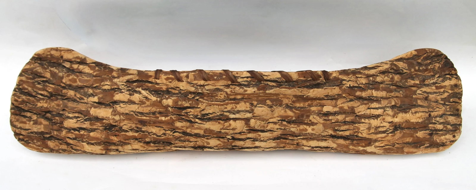 Vintage Native American Made Souvenir Bark Canoe - 3
