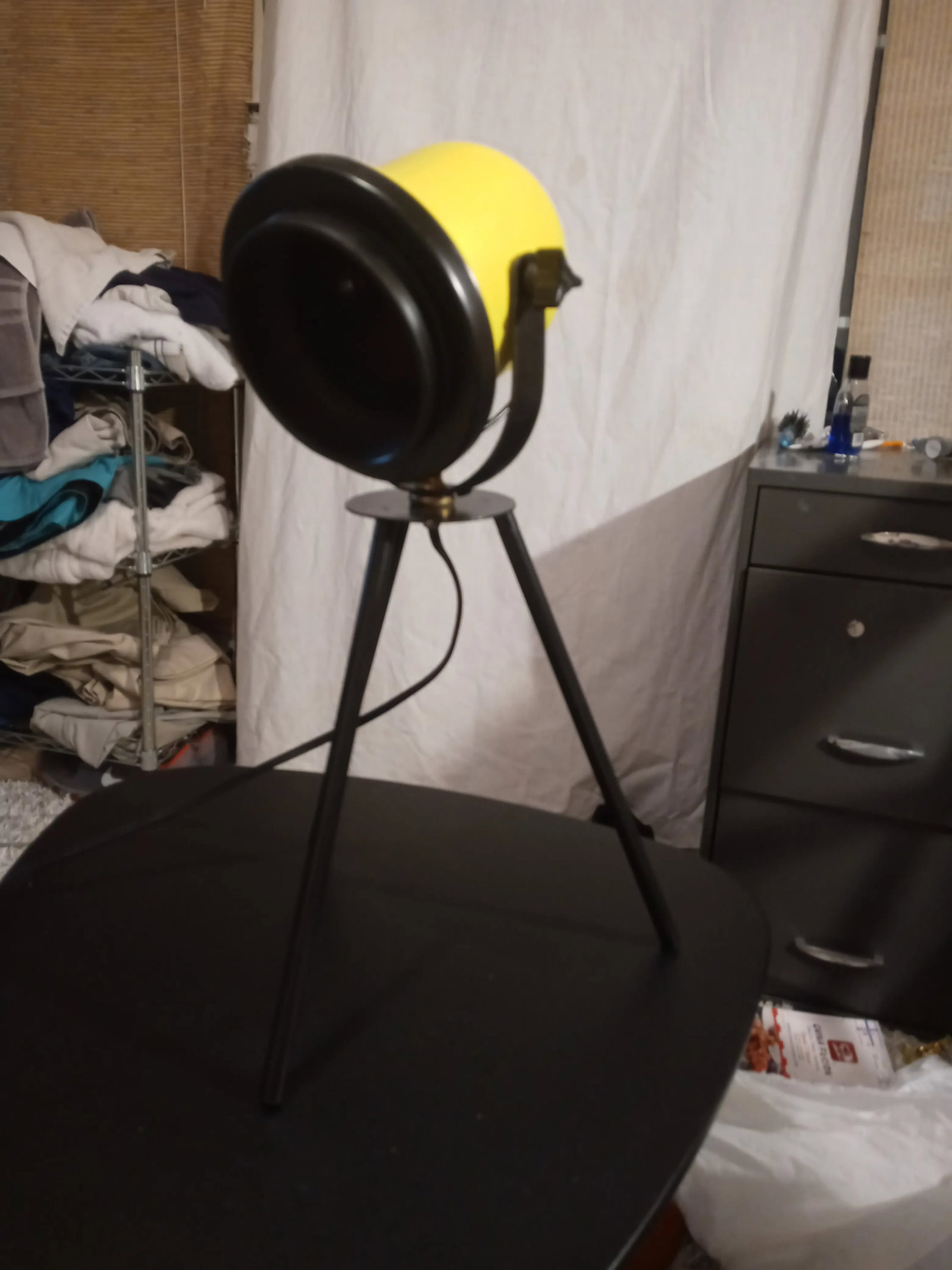 1970s Yellow Tripod Desk or Table Lamp - 6