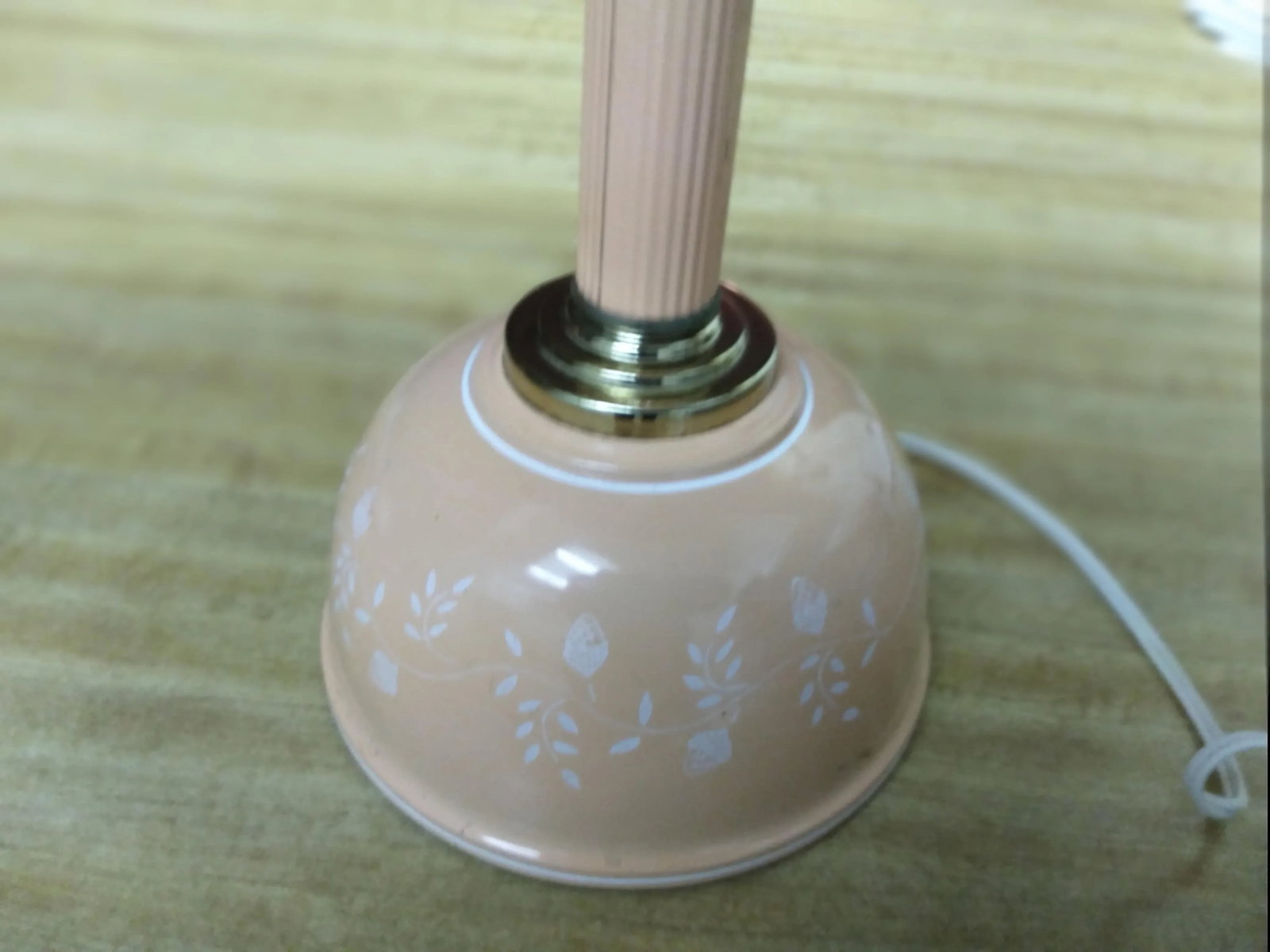 1950s Metal and Brass Toleware Table Lamp - 4