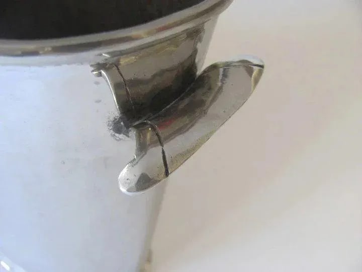 Vintage Mid 20th Century Renzo Cassetti Cassetti Firenze Planished Hammered Hand Made Ice Bucket - 3