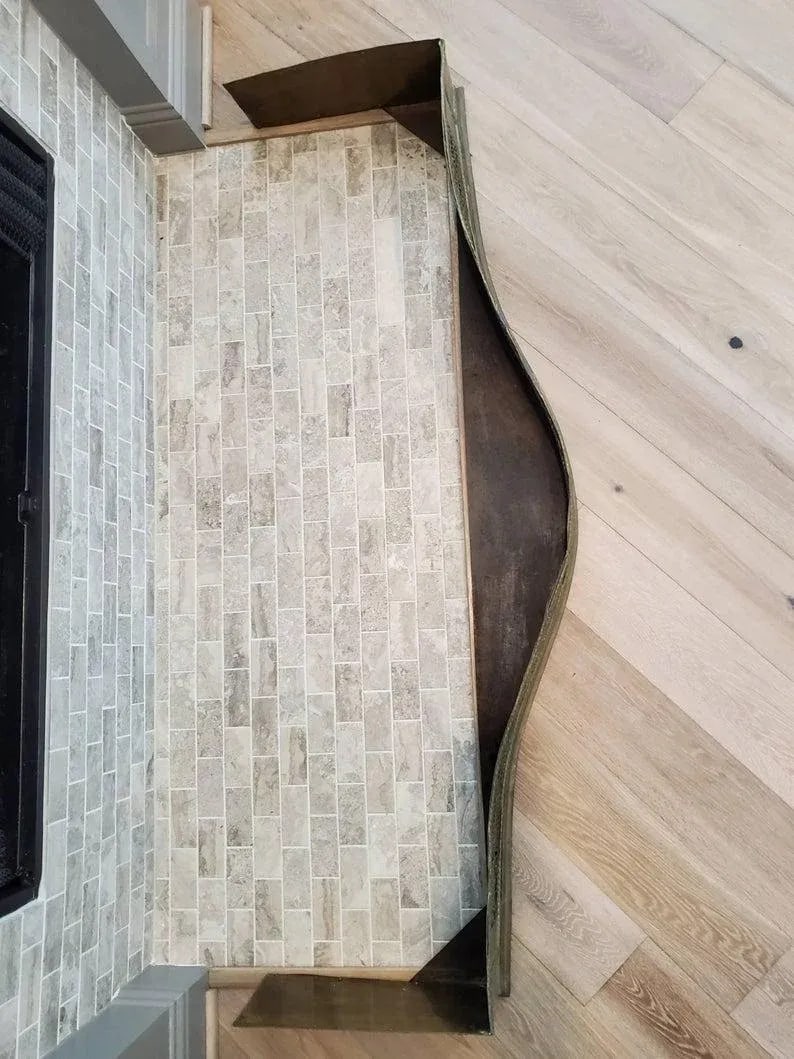 Large 18th/19th Century English Brass Fireplace Fender - 8