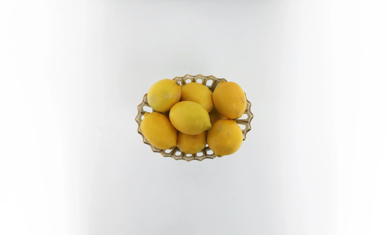 French White and Gold Pierced Porcelain Compote Basket - 6