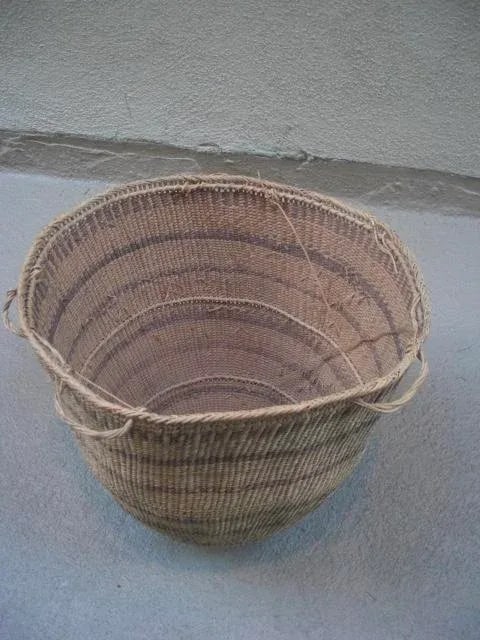 Vintage Striped Yanomami Gathering Basket - 4