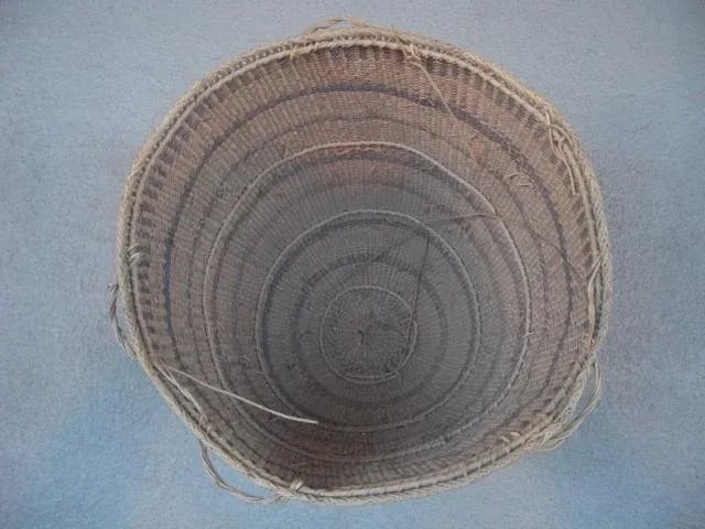 Vintage Striped Yanomami Gathering Basket - 5
