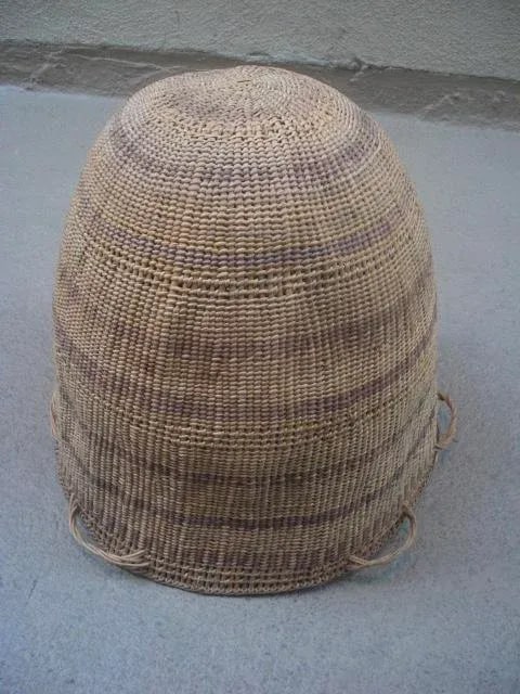 Vintage Striped Yanomami Gathering Basket - 7