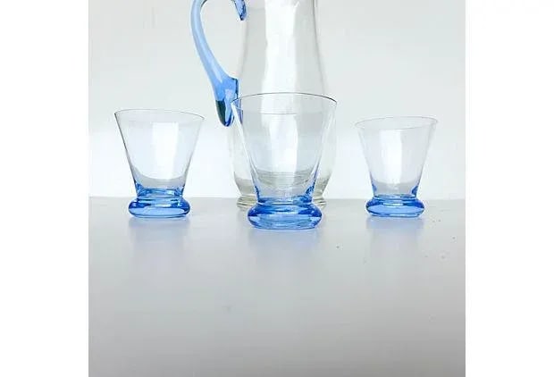 Vintage Glass Juice Service - Set of 4 - 4