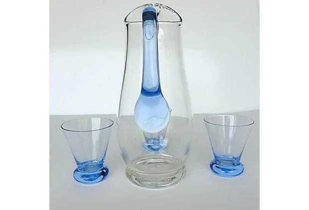 Vintage Glass Juice Service - Set of 4 - 6