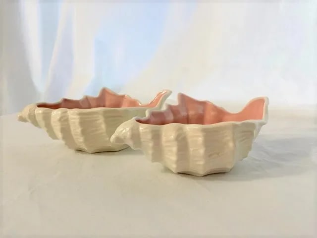 Darling Coastal Pink & White Ceramic Bowl Set- 7 Pieces - 6