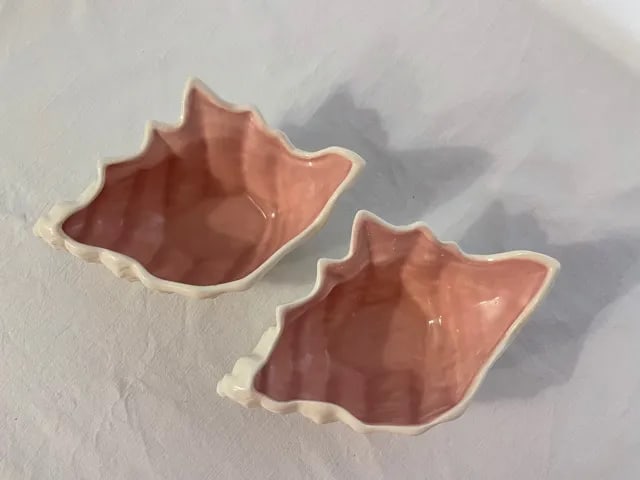 Darling Coastal Pink & White Ceramic Bowl Set- 7 Pieces - 7