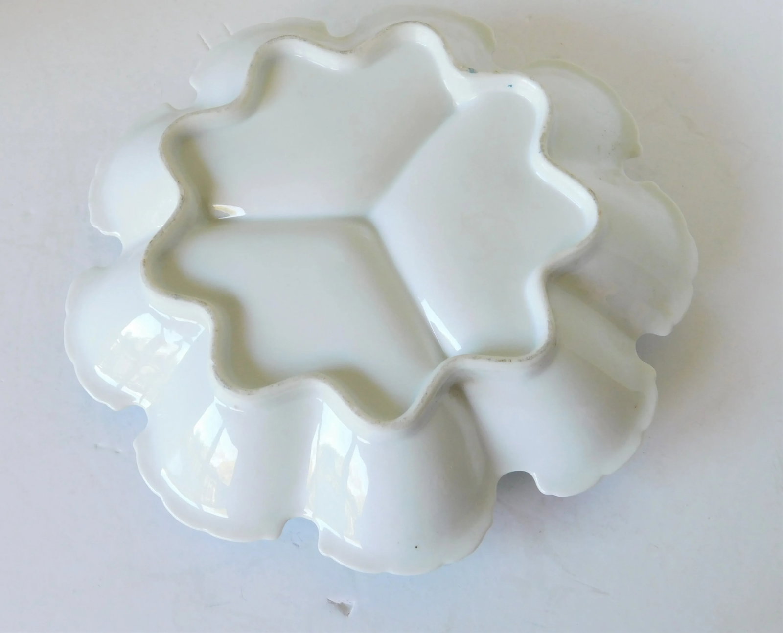 Vintage Forget-Me-Not Hand-Painted Porcelain Condiment Dish, Signed - 3