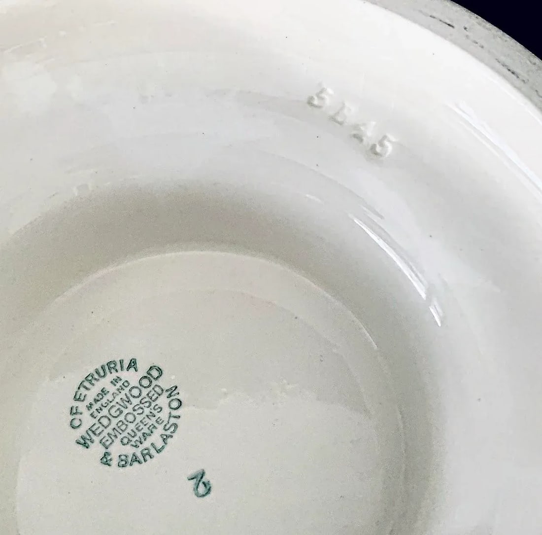 Wedgwood Queen's Ware Pedestal Bowl With Ram's Head Handles - 9