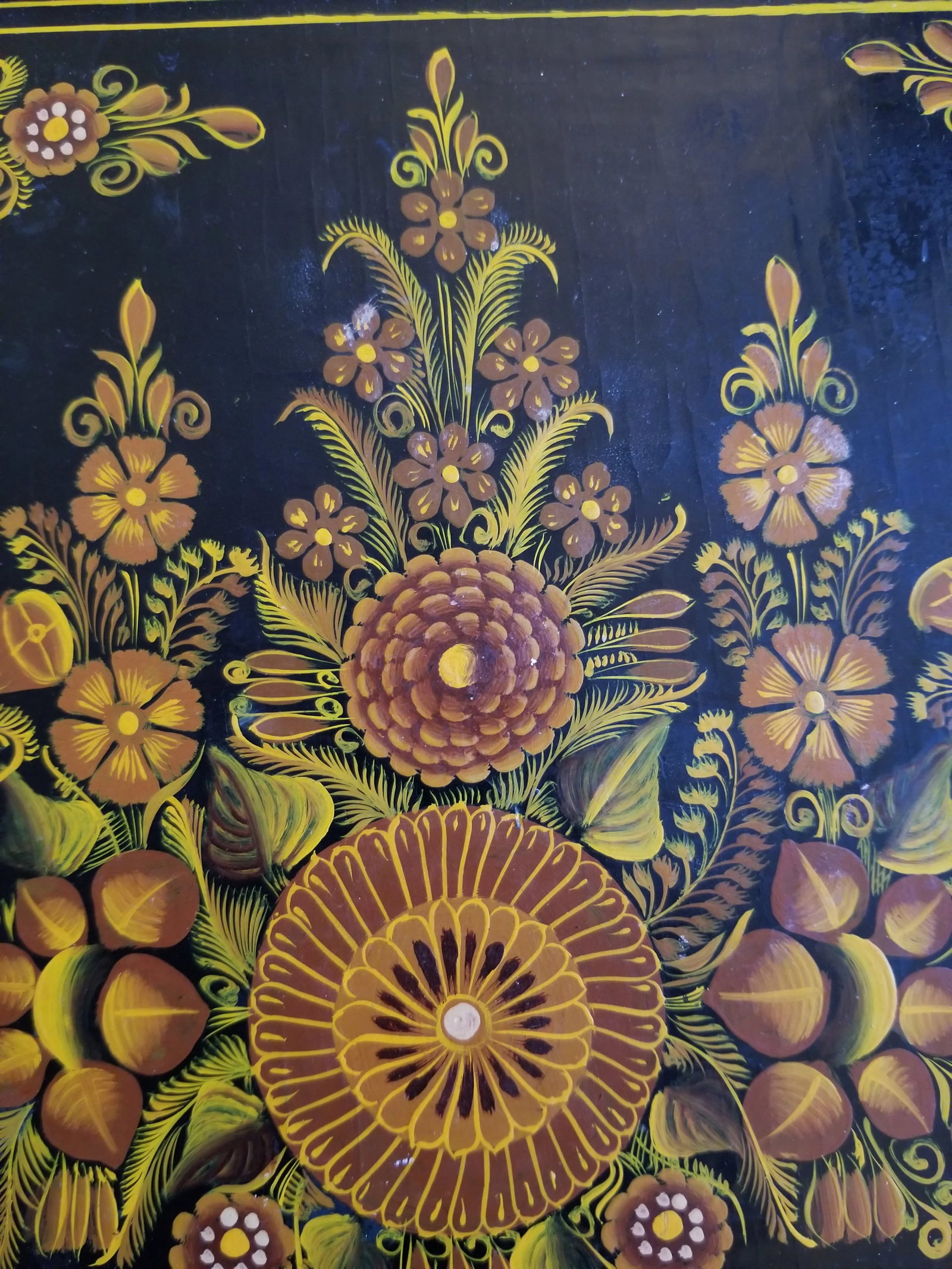 1970s Hand-Painted Tray - 4