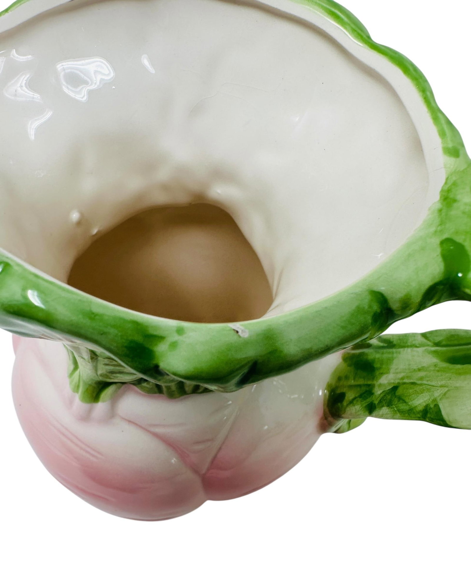 Vintage Majolica-Style Pink Radish Pitcher by Plus One Gifts - 8