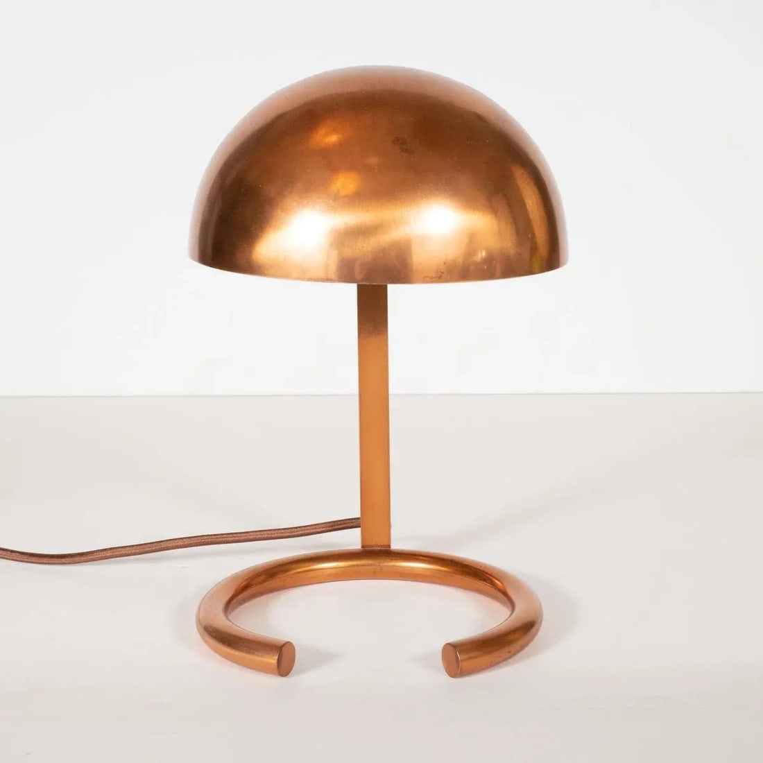 Vintage Modernist Copper Desk Lamp by Adnet - 4