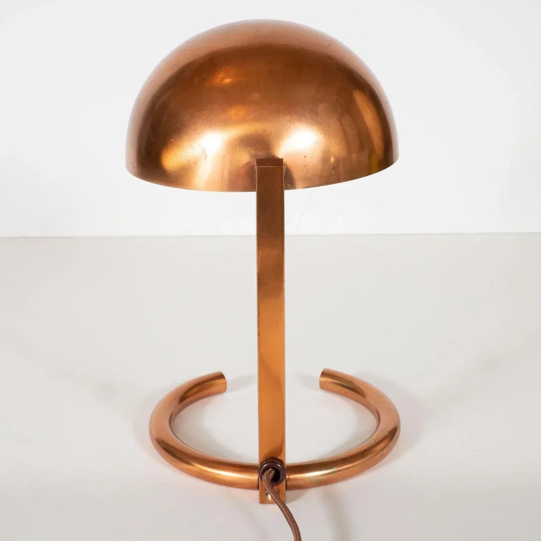 Vintage Modernist Copper Desk Lamp by Adnet - 5