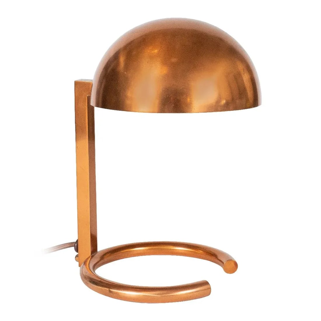 Vintage Modernist Copper Desk Lamp by Adnet - 9