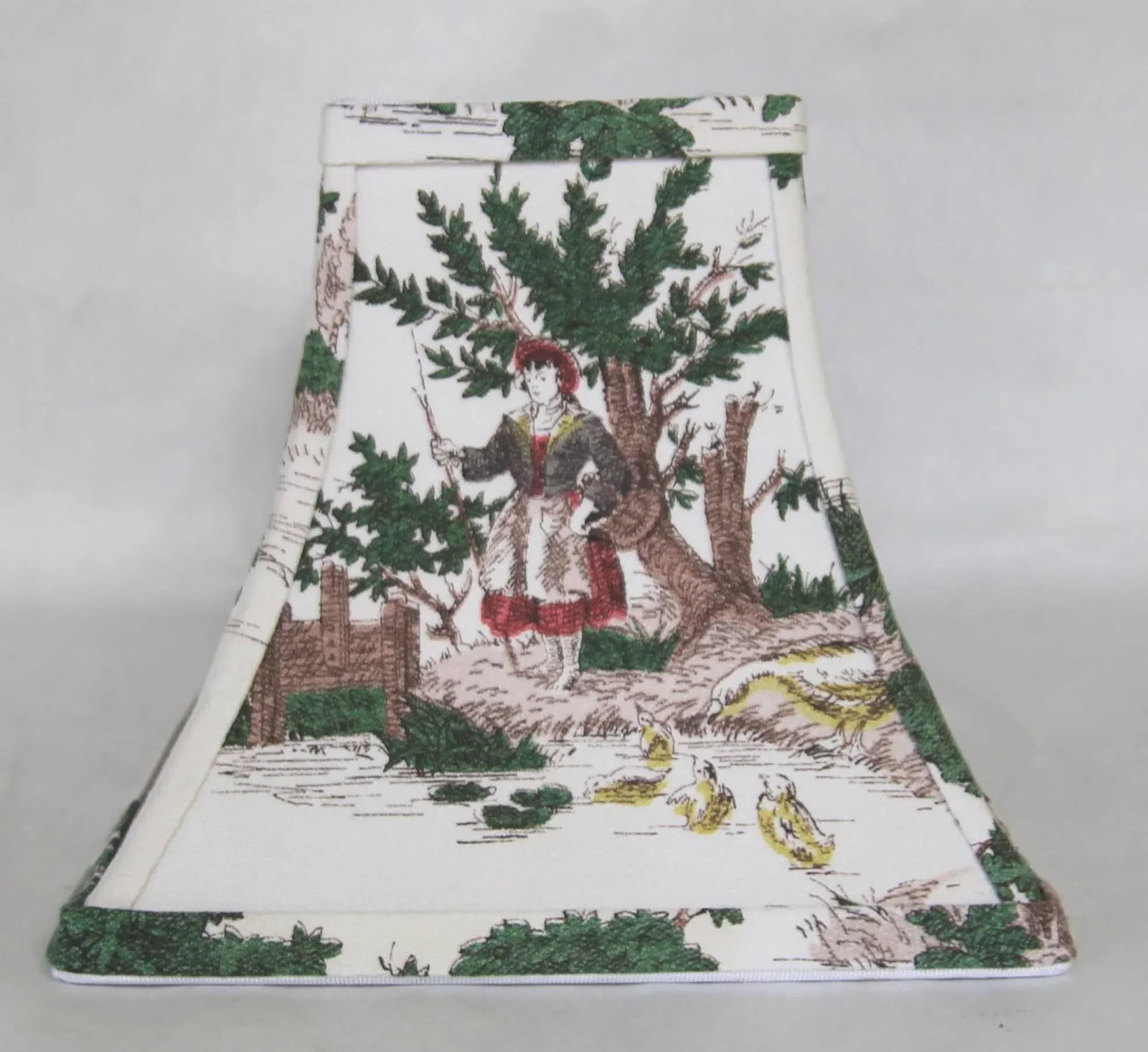 Lamp Shade With Toile Barkcloth - 2