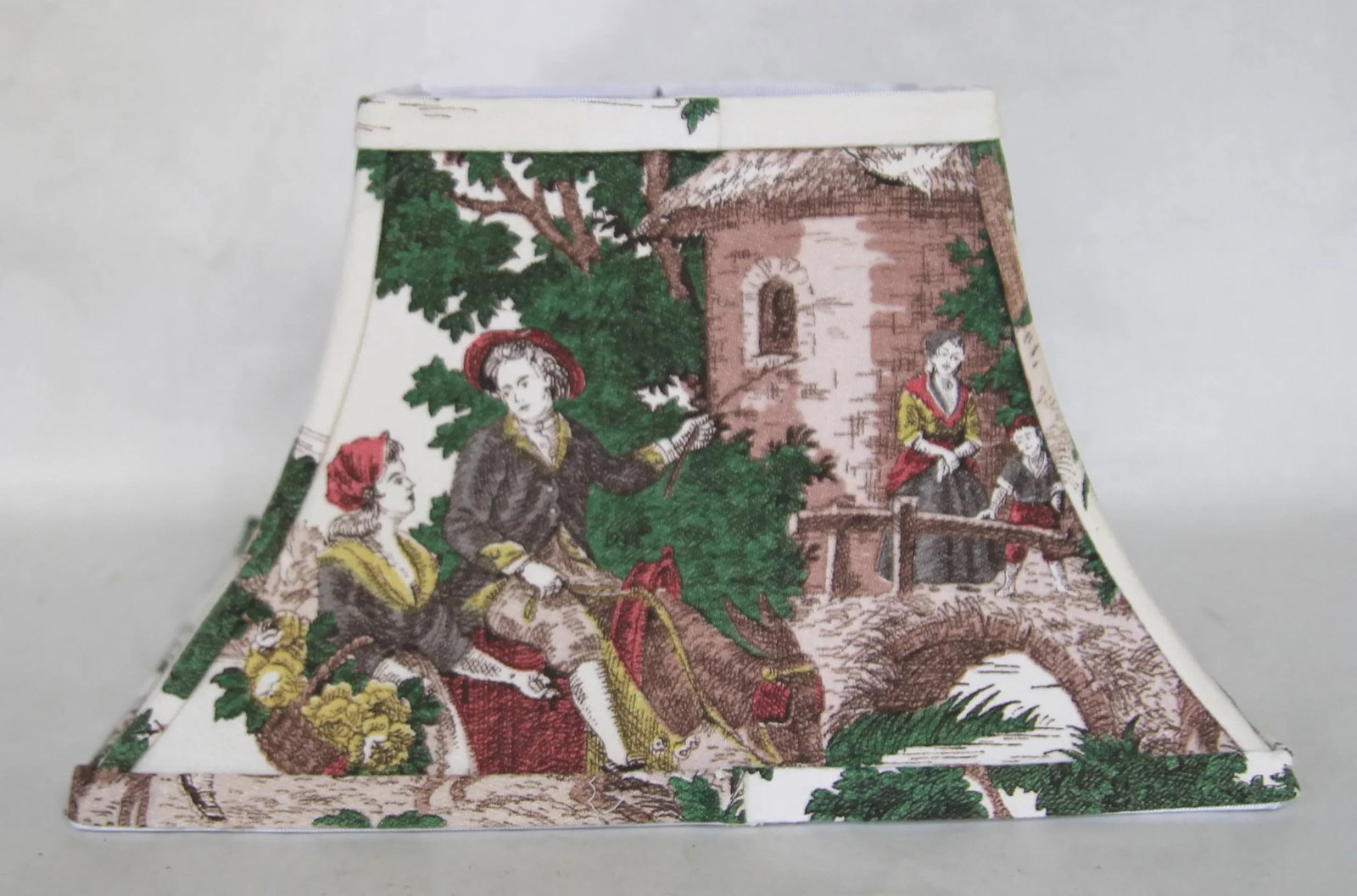 Lamp Shade With Toile Barkcloth - 4