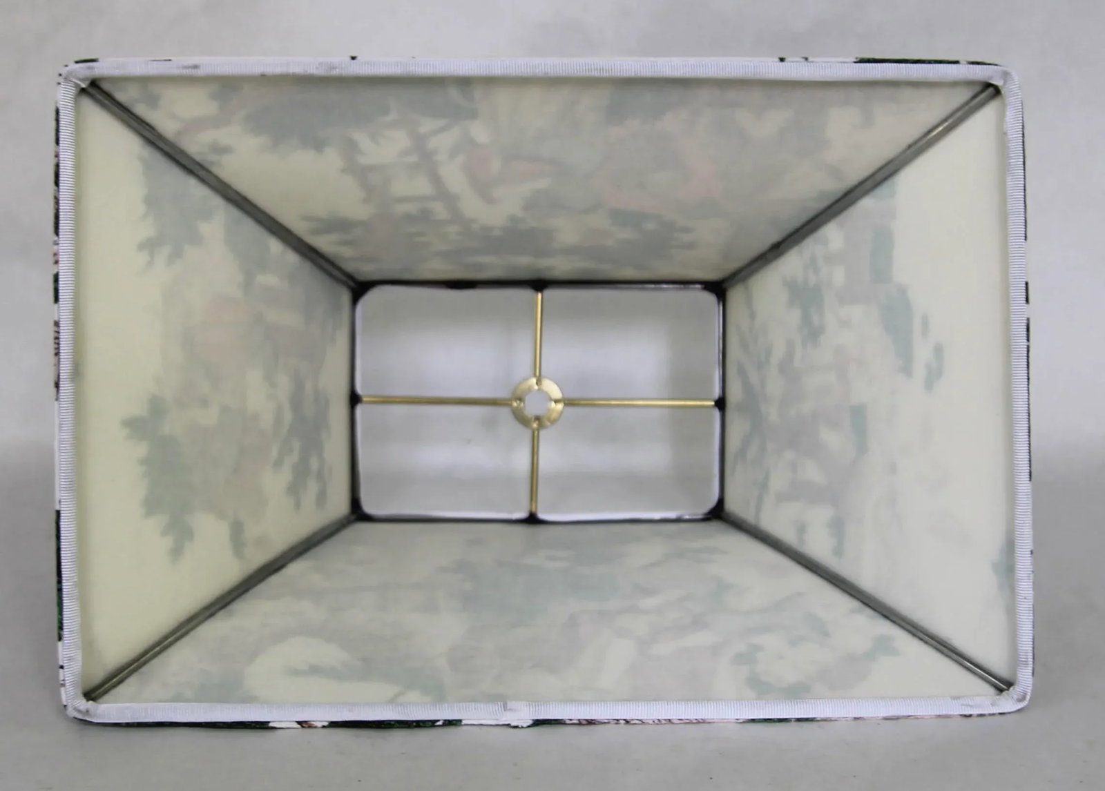Lamp Shade With Toile Barkcloth - 6