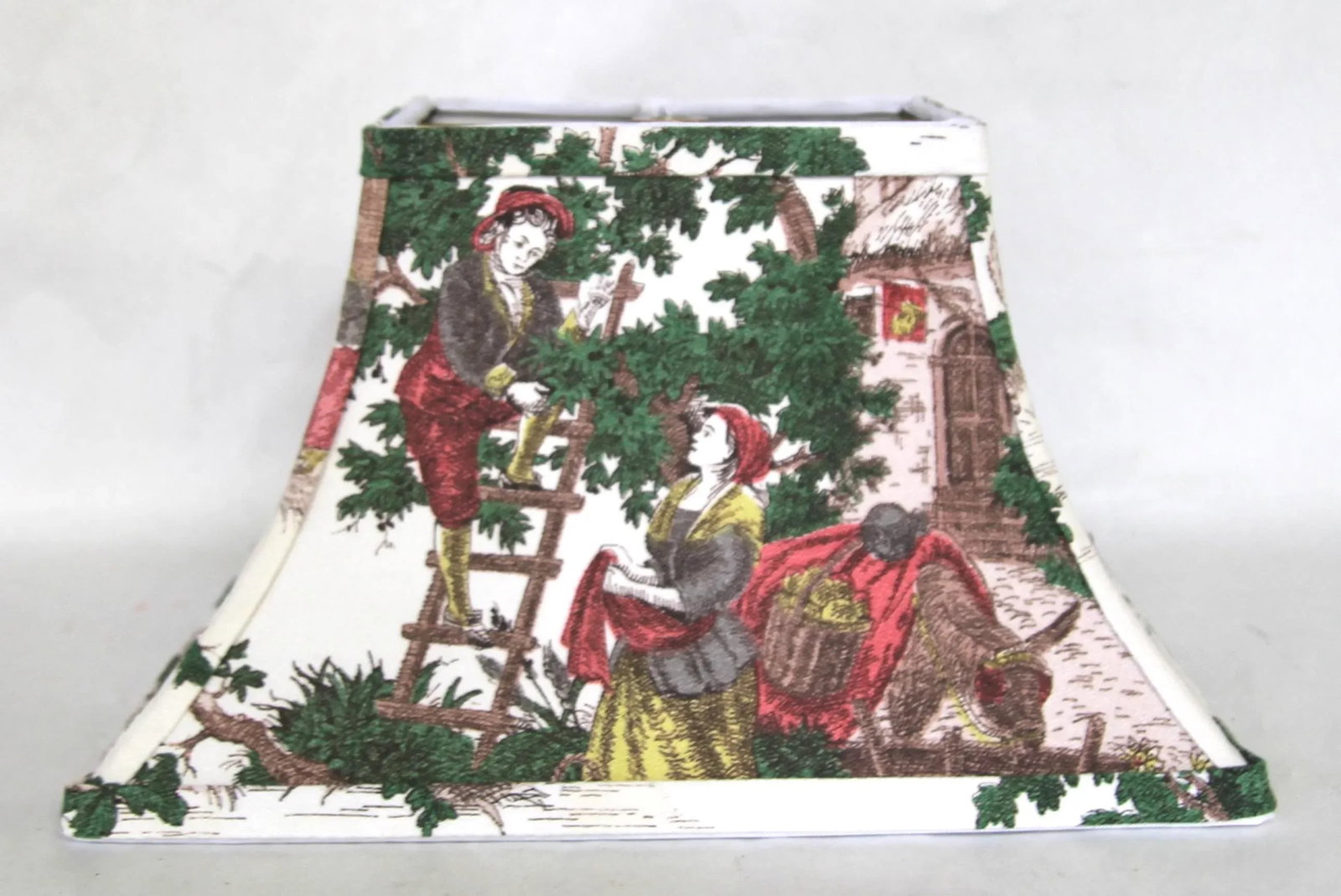 Lamp Shade With Toile Barkcloth - 7