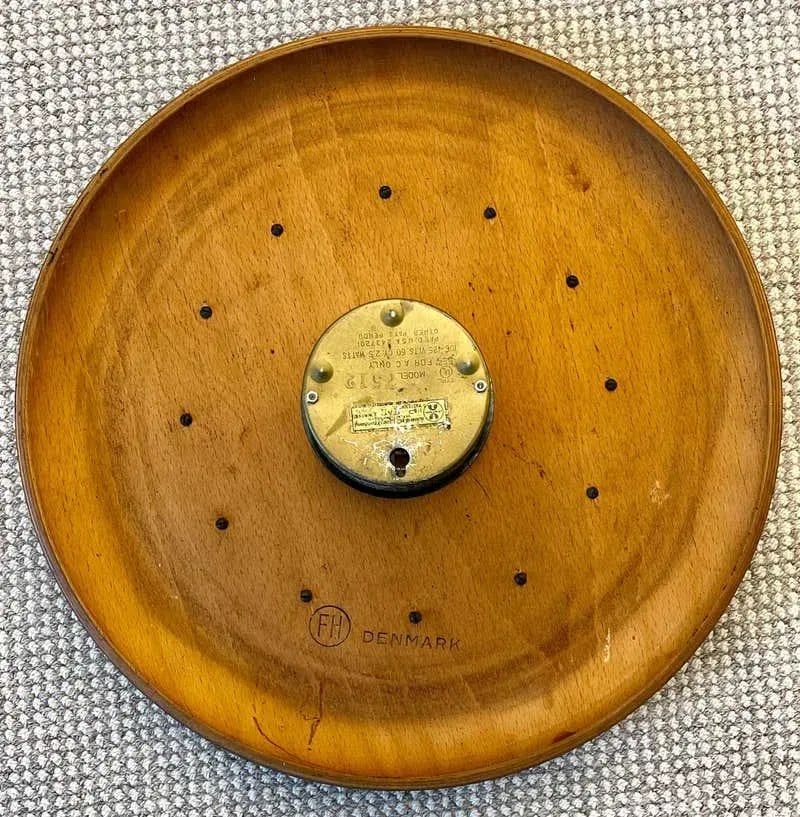 Mid-Century Modern Danish Wall Clock by Fritz Hansen, George Nelson, Teak, 1957 - 9