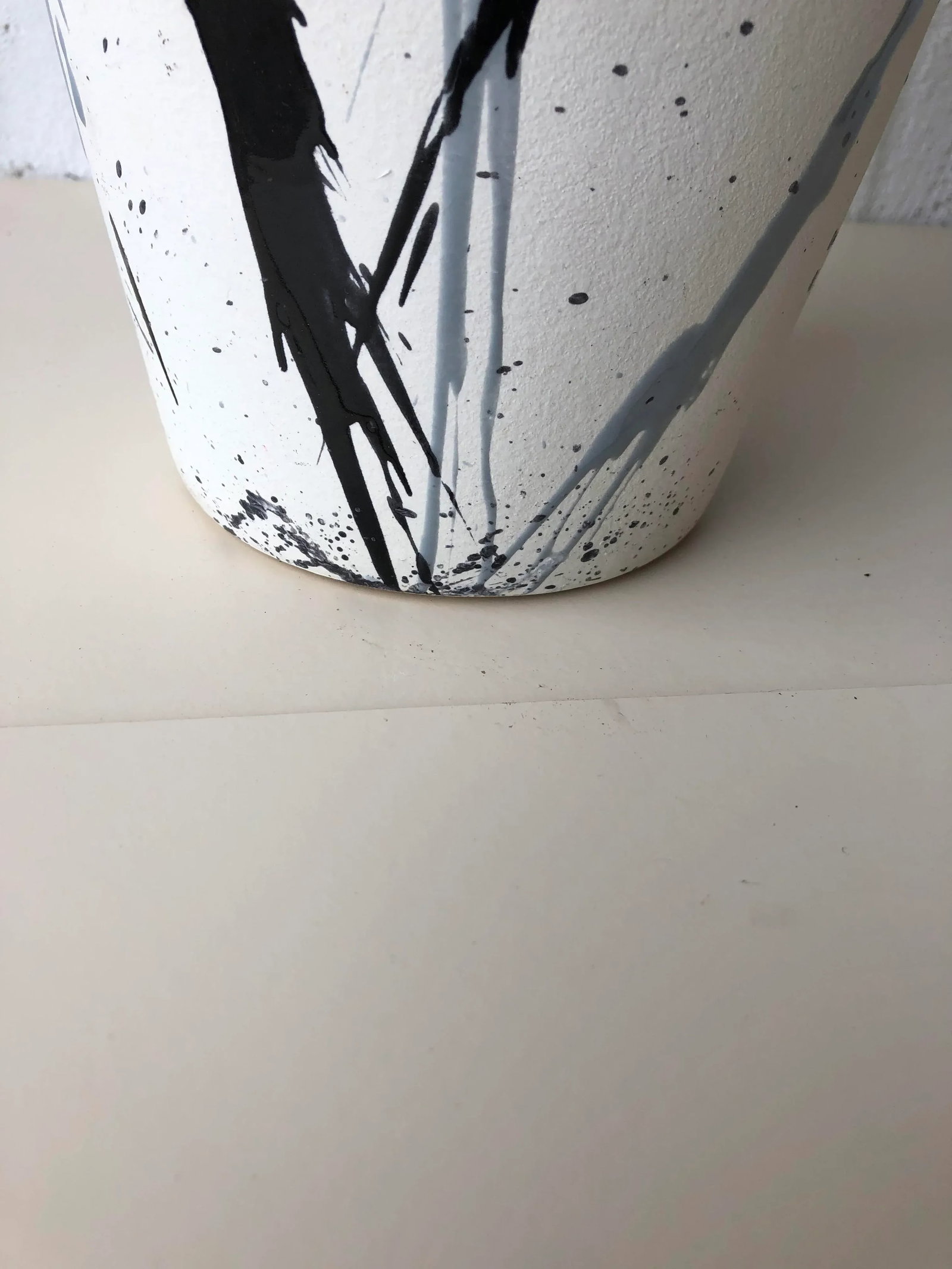1980s Jackson Pollock Inspired Splatter Glaze Lamp - 10