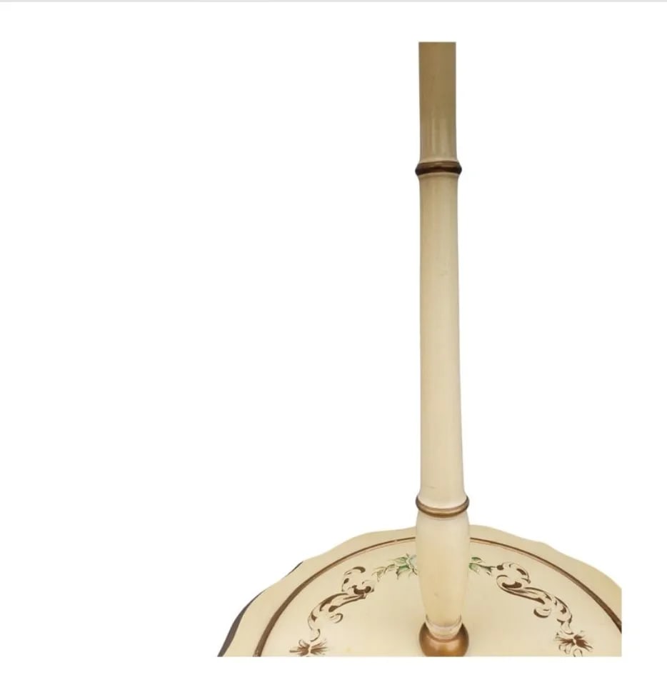 French Provincial Floor Lamp Table, Circa 1960s - 5