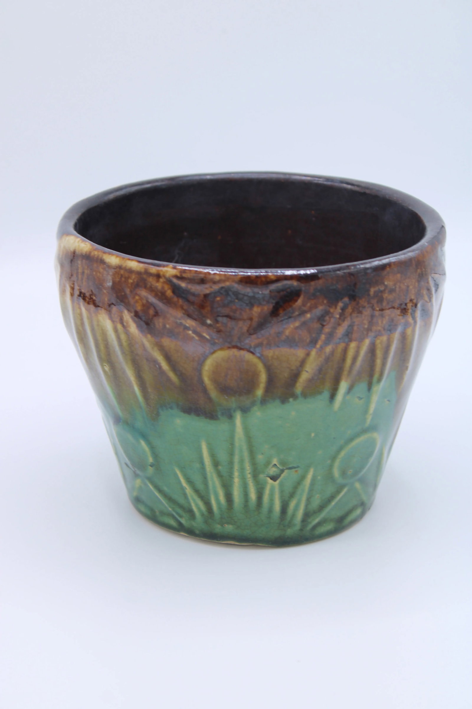 Vintage Boho Chic Hand Thrown Pottery Ceramic Flower Pot / Planter - 2