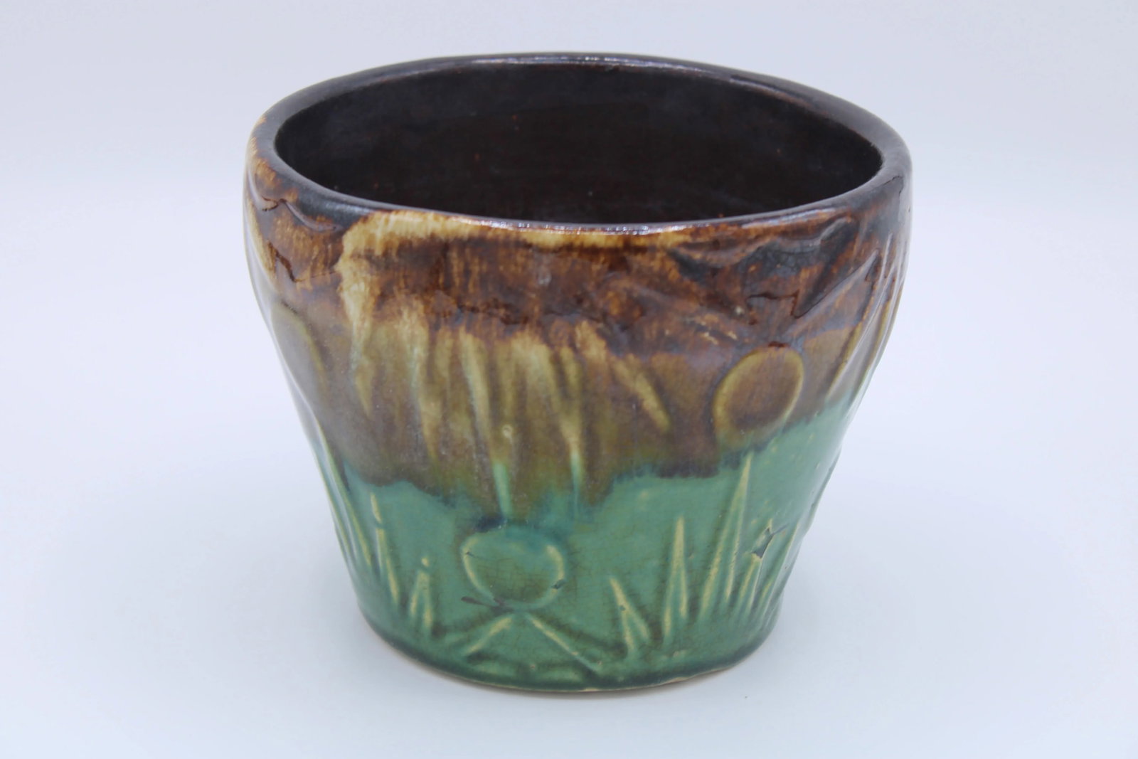 Vintage Boho Chic Hand Thrown Pottery Ceramic Flower Pot / Planter - 3