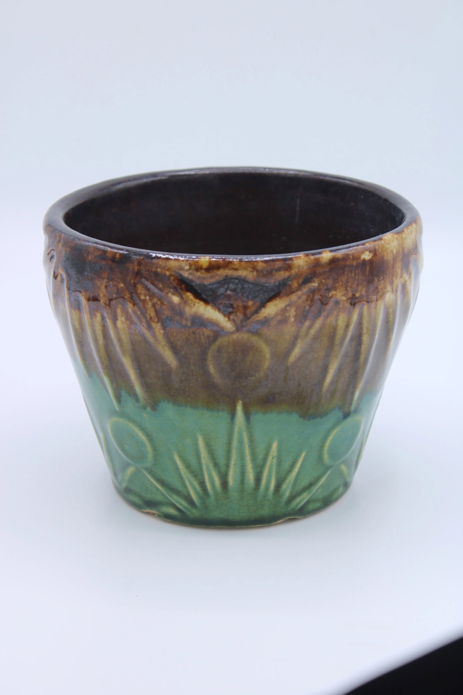 Vintage Boho Chic Hand Thrown Pottery Ceramic Flower Pot / Planter - 4