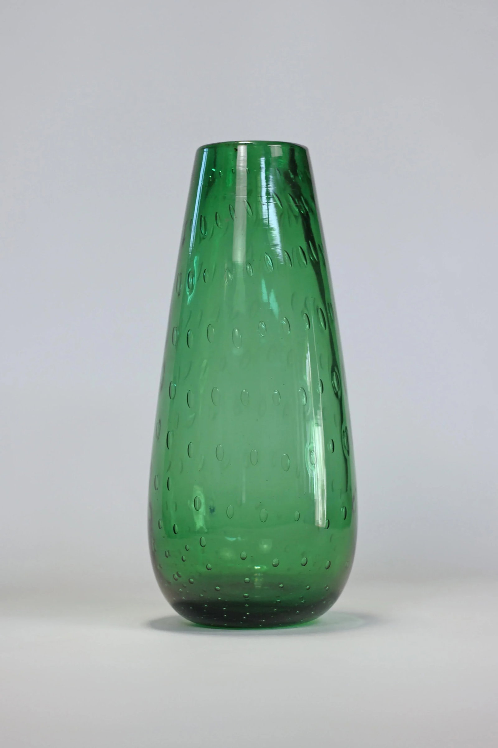 Vintage Controlled Bubbles Art Glass Vase - 2