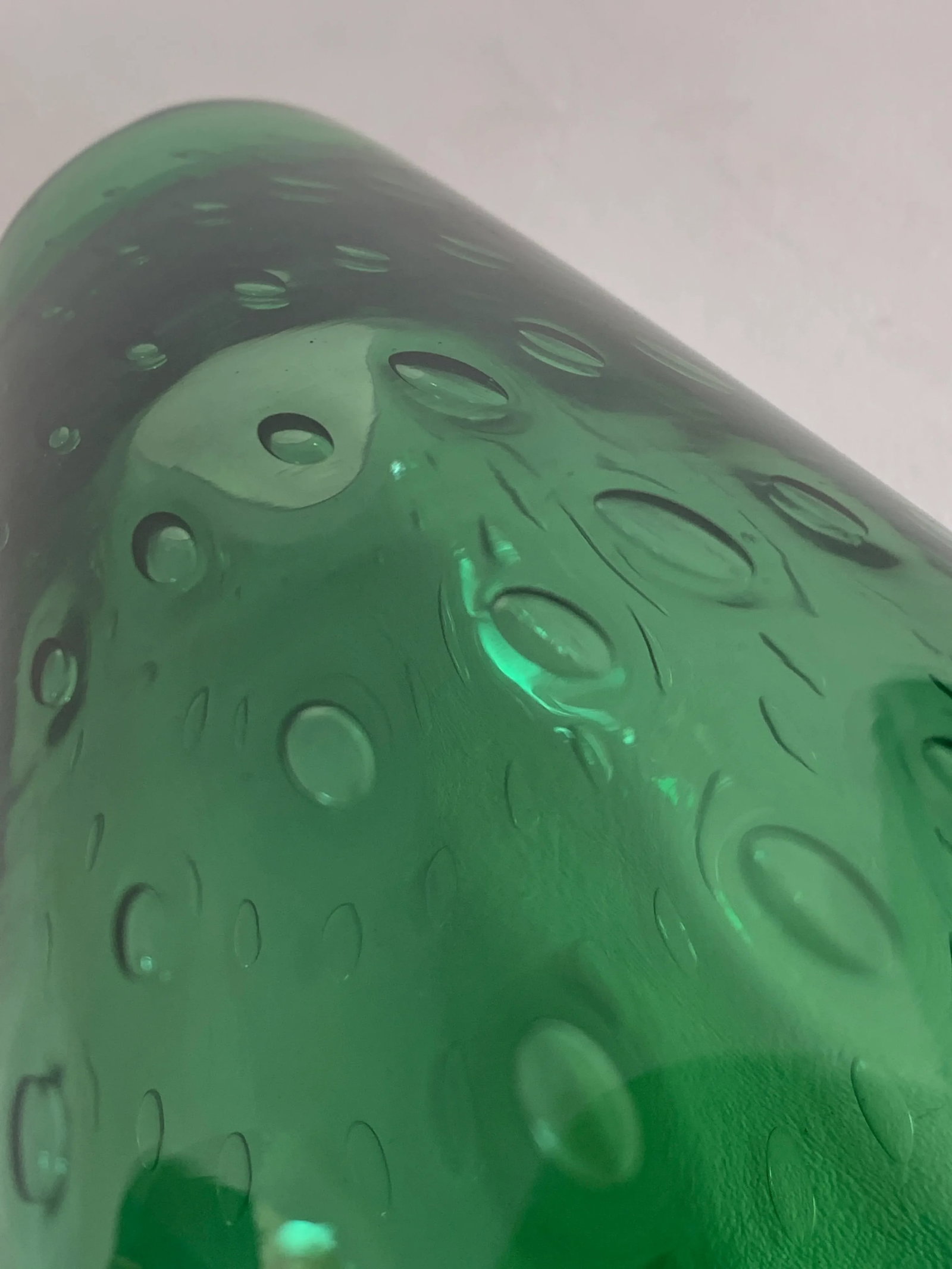 Vintage Controlled Bubbles Art Glass Vase - 3