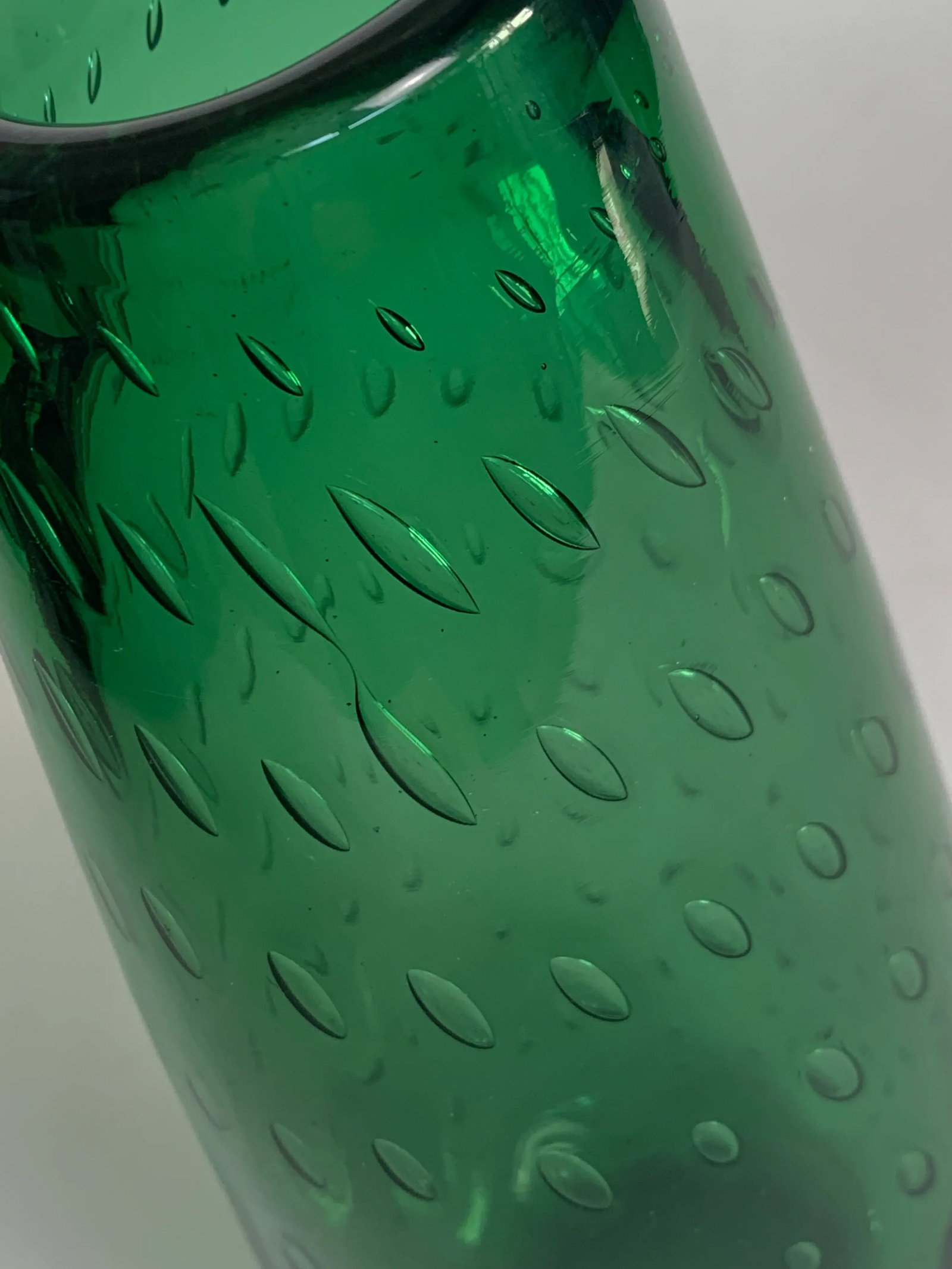 Vintage Controlled Bubbles Art Glass Vase - 4