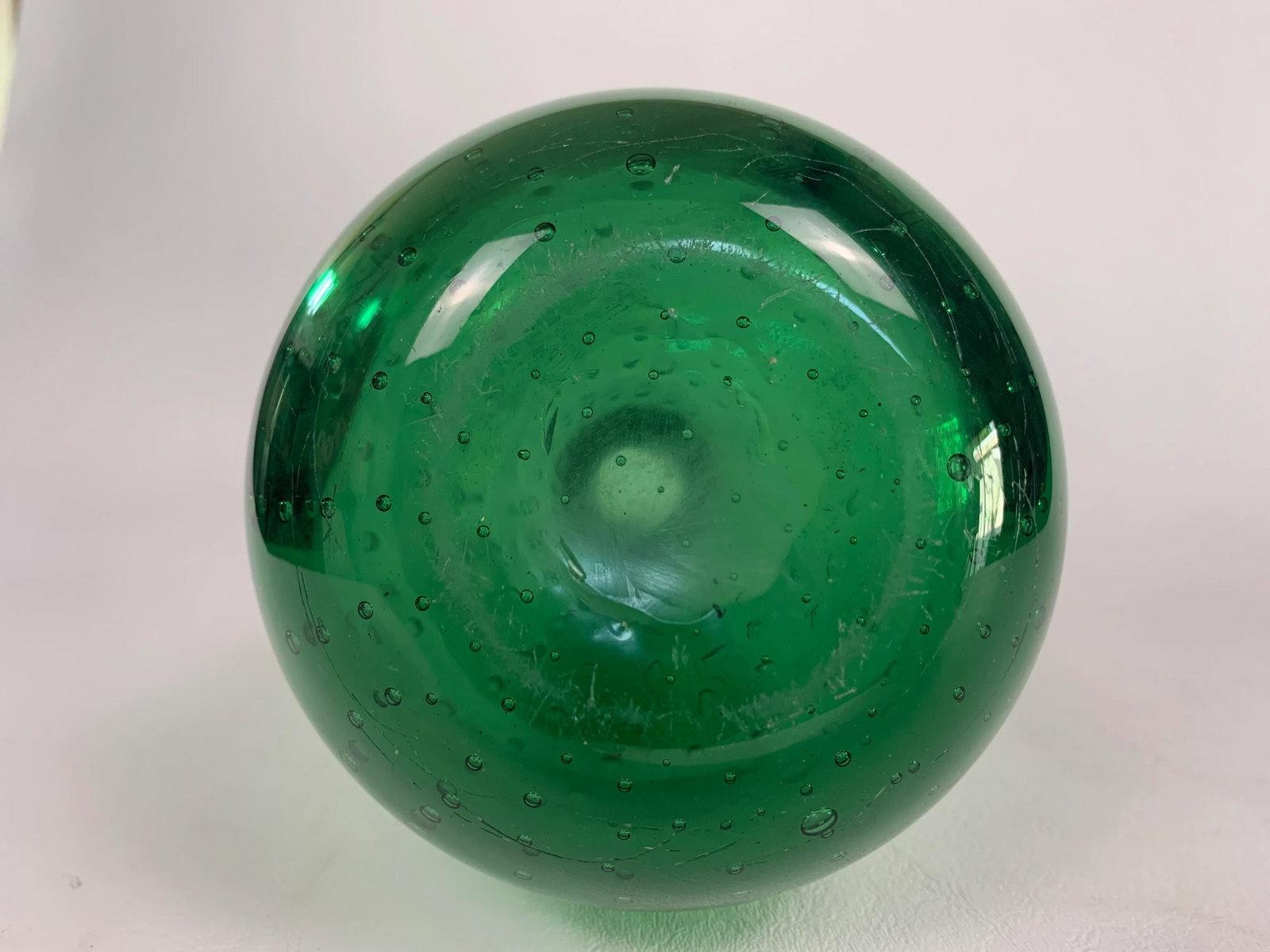 Vintage Controlled Bubbles Art Glass Vase - 7