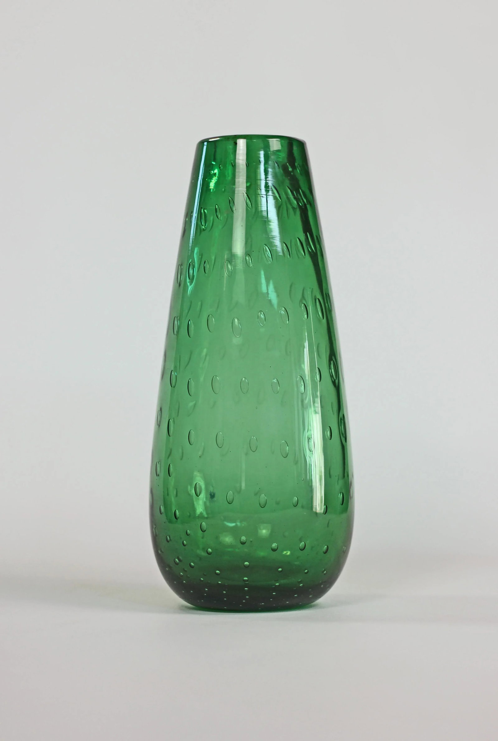 Vintage Controlled Bubbles Art Glass Vase - 8