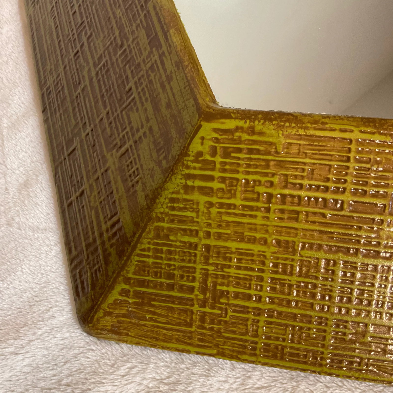 Early 1950s Mid-Century Modern Large Wood Diamond Wall Mirrors- a Pair - 7