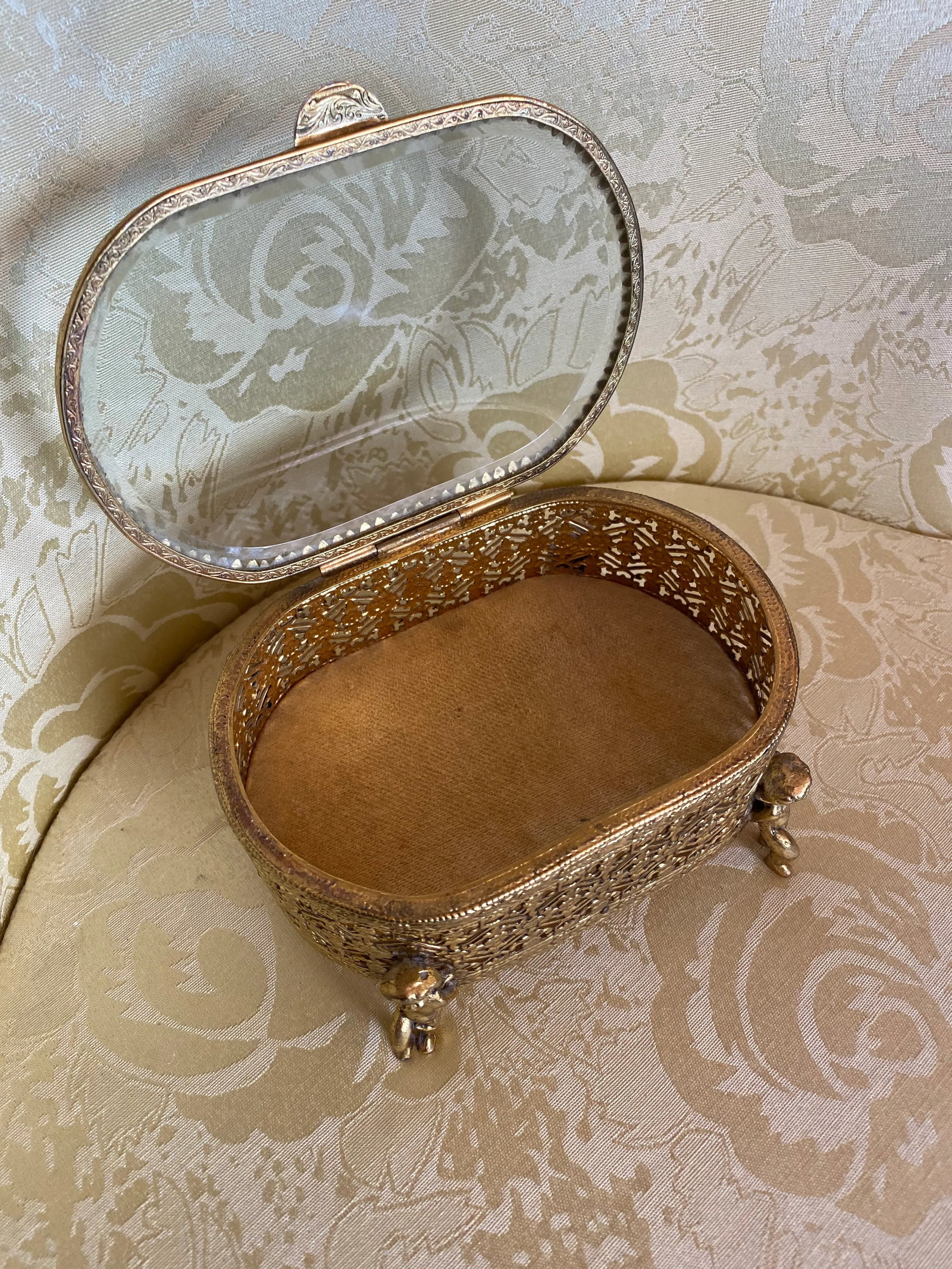 1960s Cherub Jewelry Keepsake Box - 2