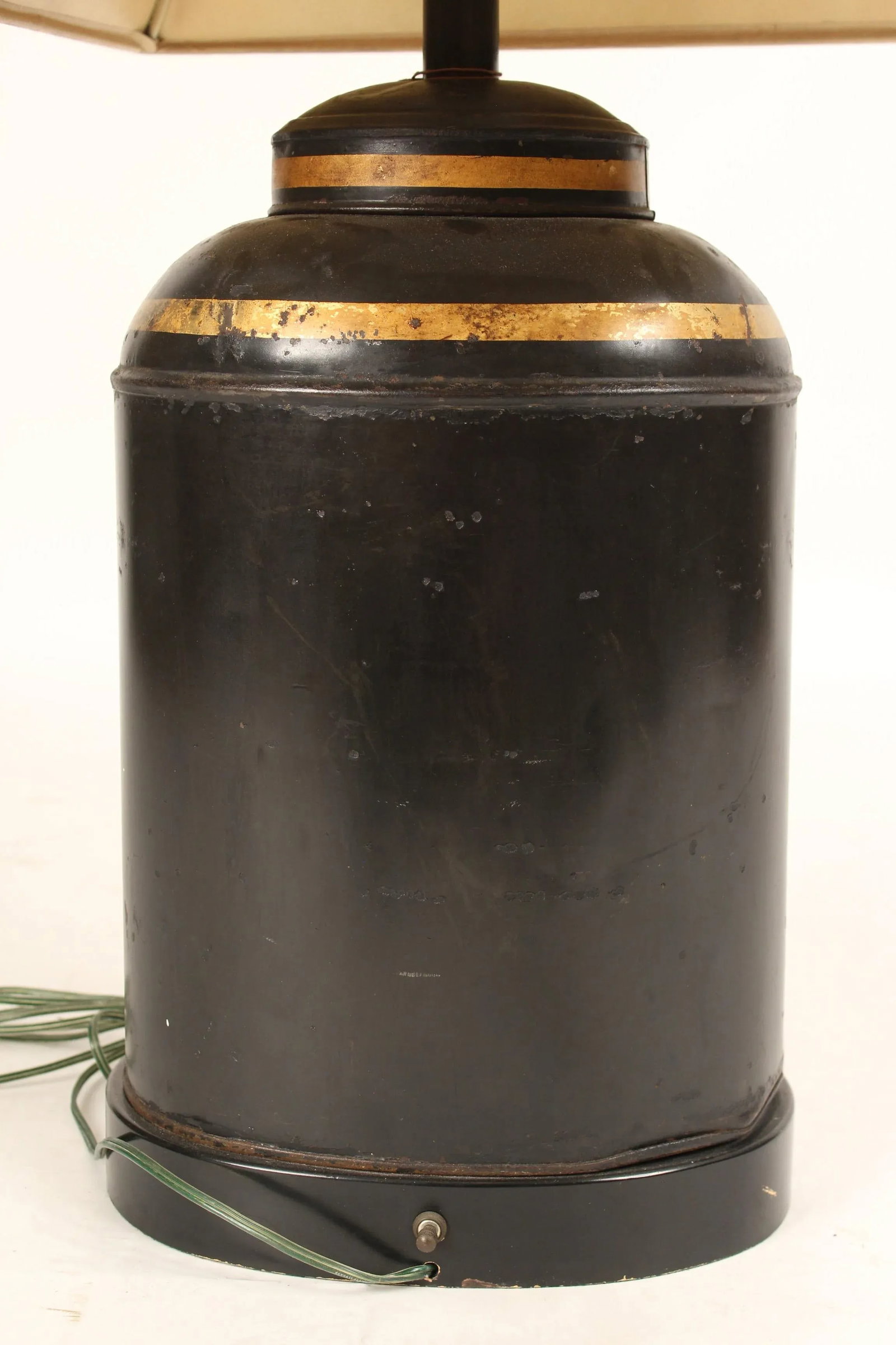 Antique Tole Tea Canister Lamp - 4