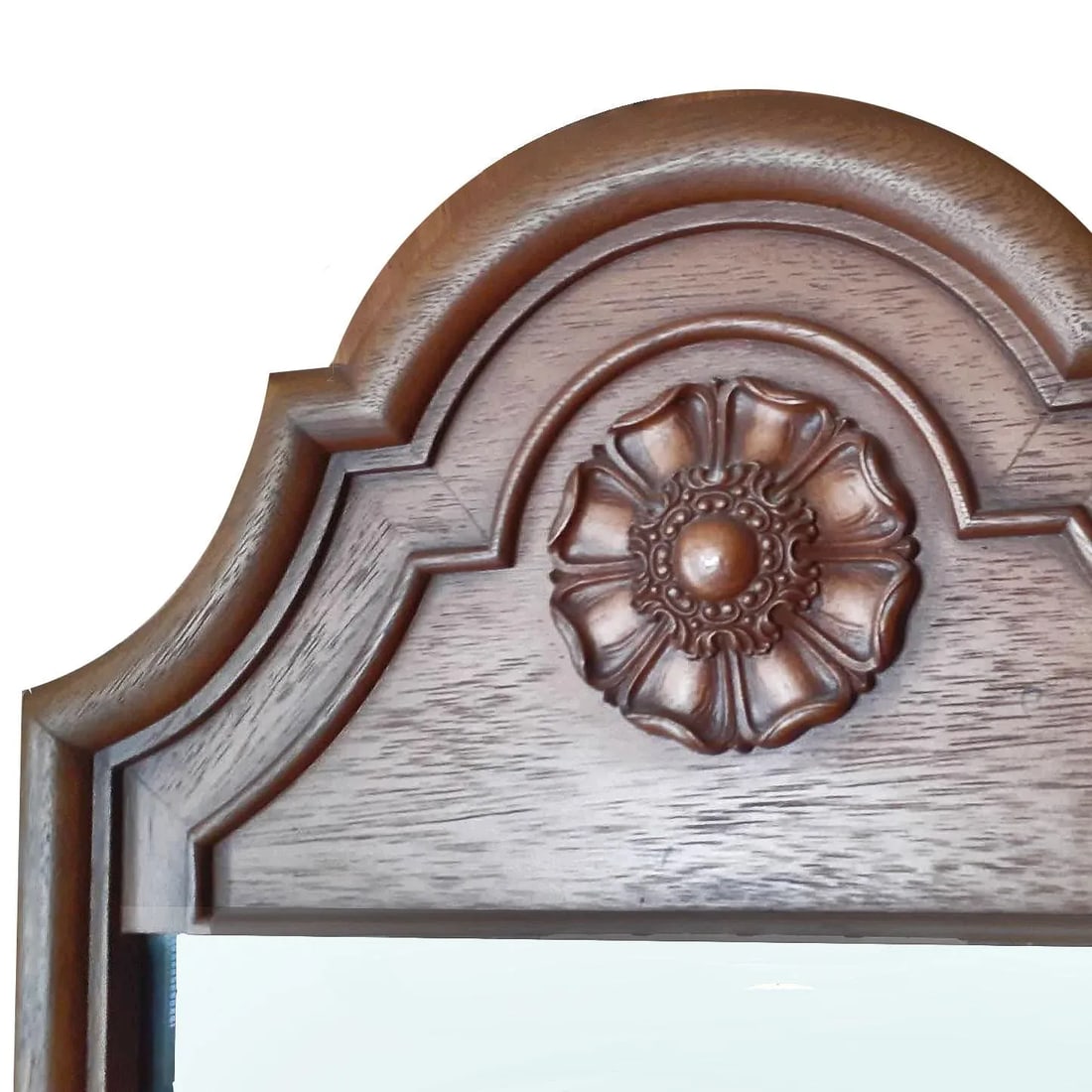 German Baroque Revival Tilting Resin Walnut Framed Dresser Mirrors - a Pair - 2