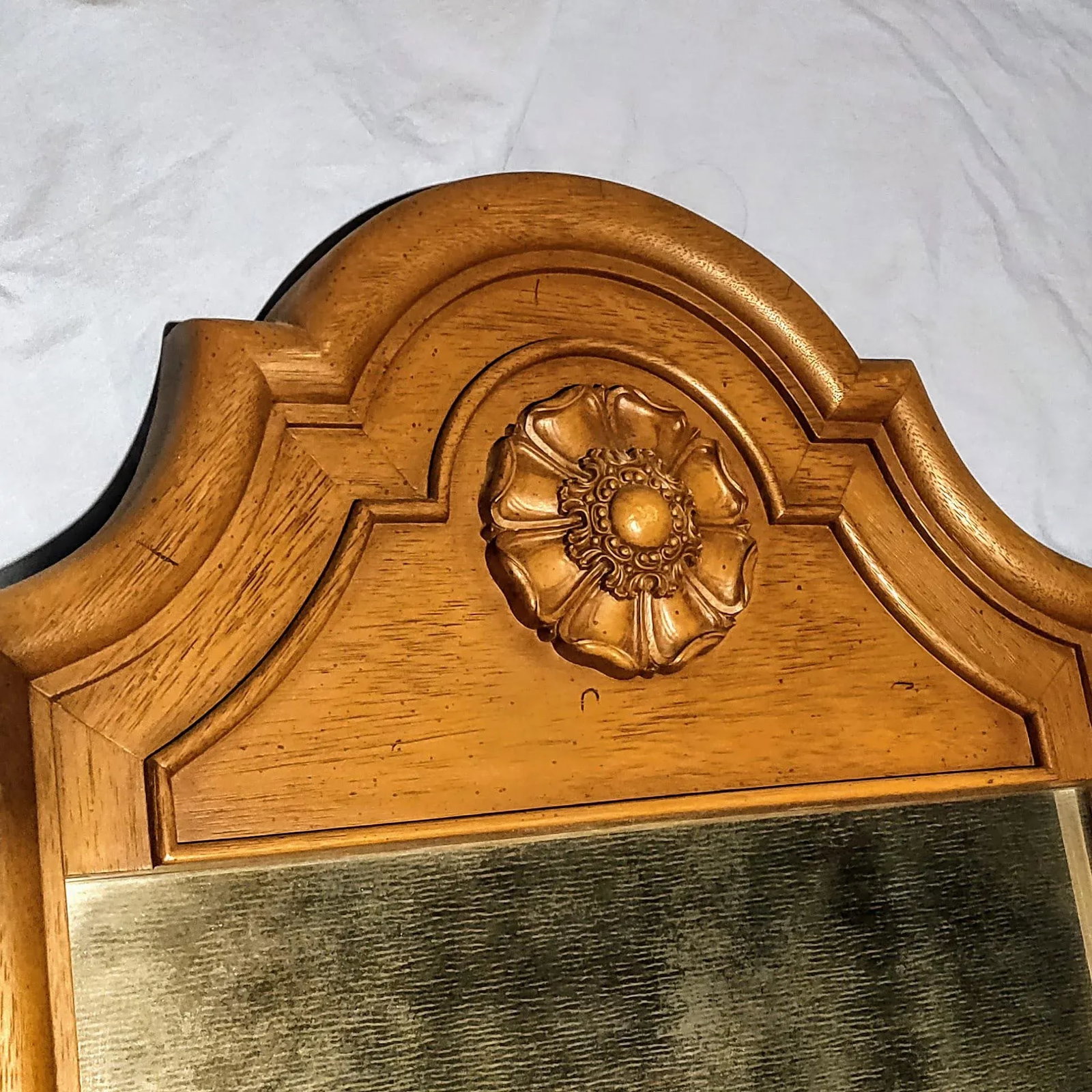 German Baroque Revival Tilting Resin Walnut Framed Dresser Mirrors - a Pair - 7