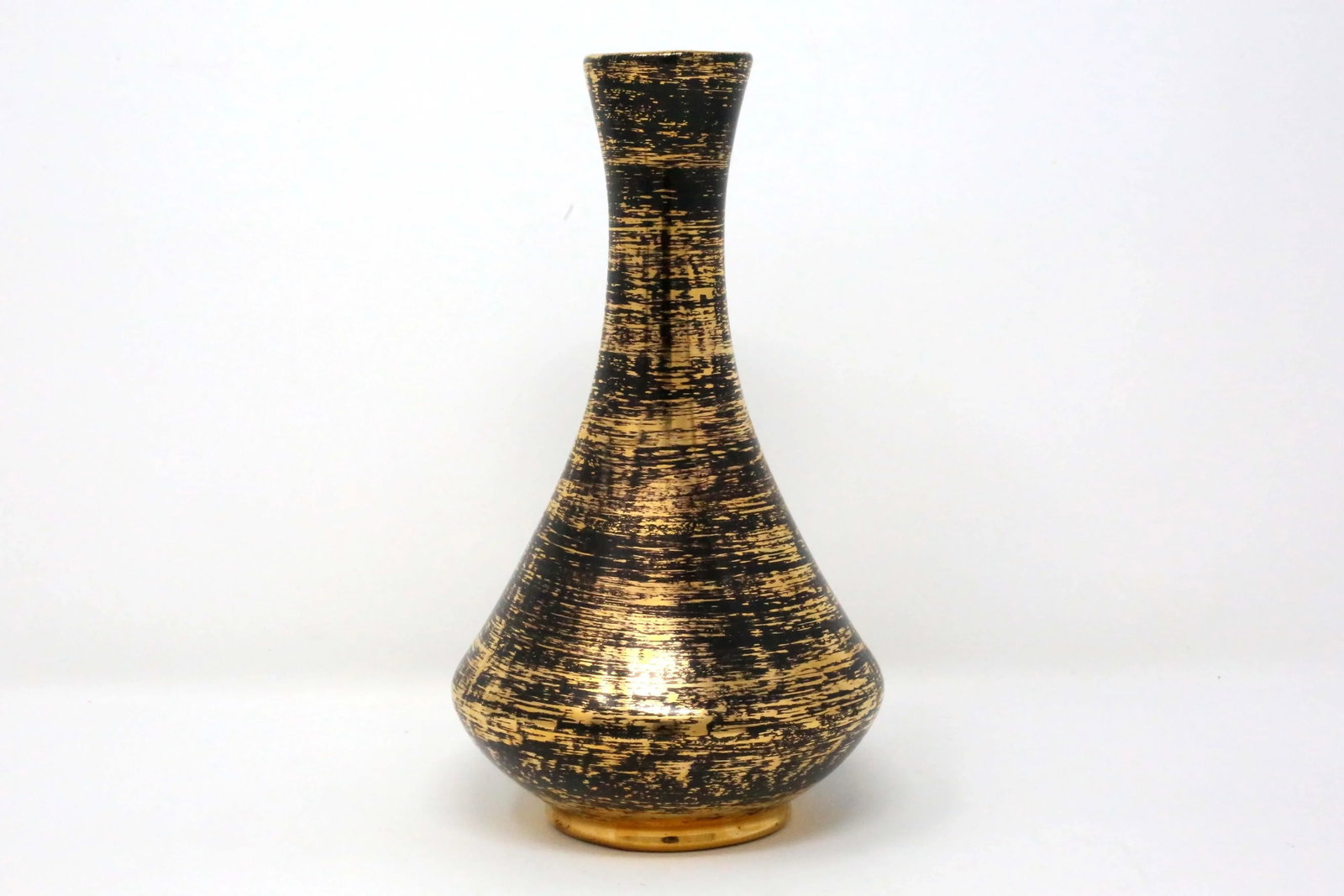 Vintage Stangl Pottery "Black Gold" Hand-Painted Vase - 3