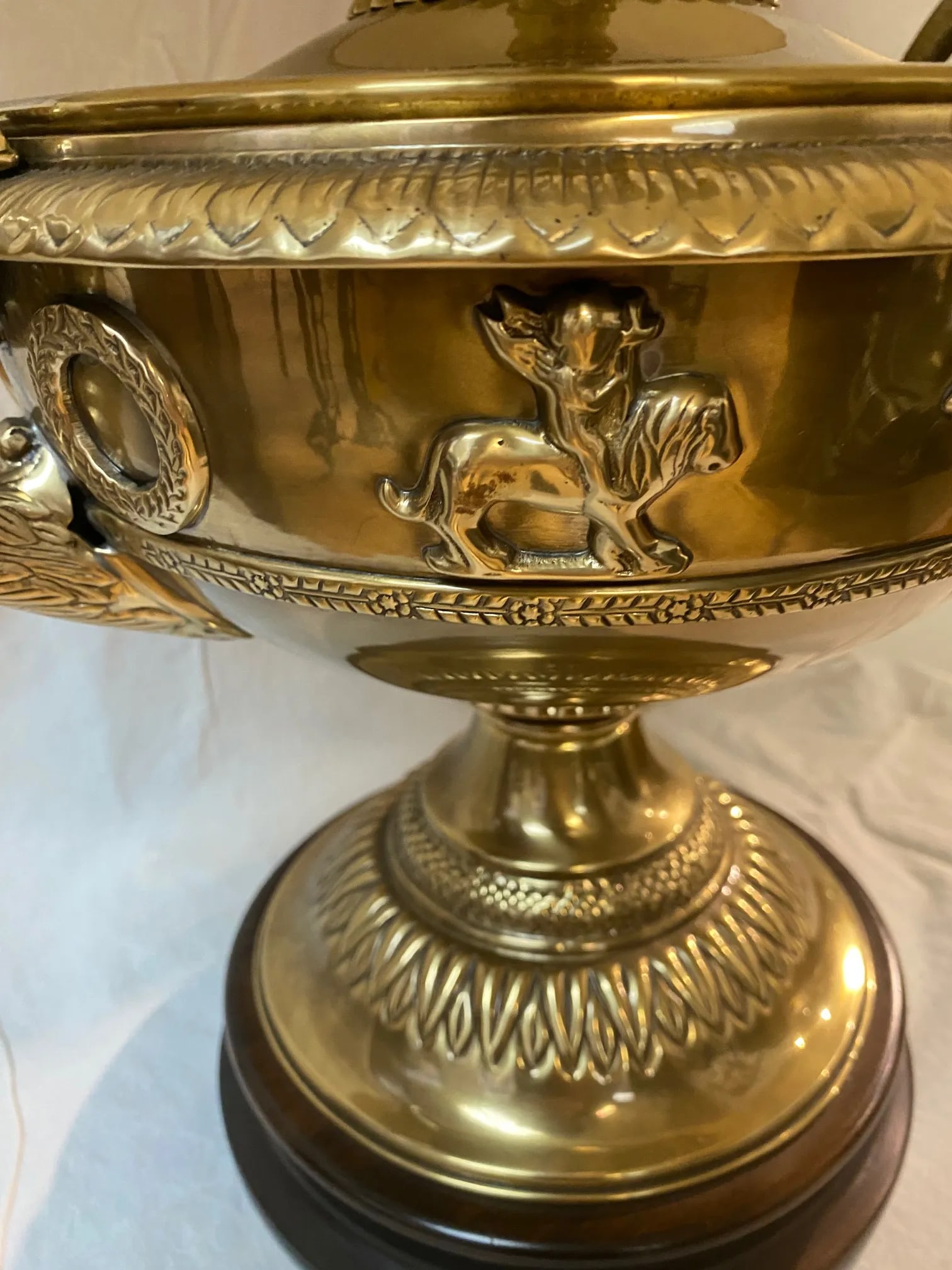 Vintage Lamp With Snake Arms on Urn - 10